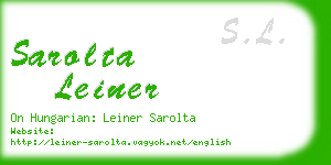 sarolta leiner business card